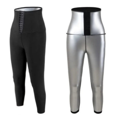pantalon_sudation_femme_long_noir_argenté