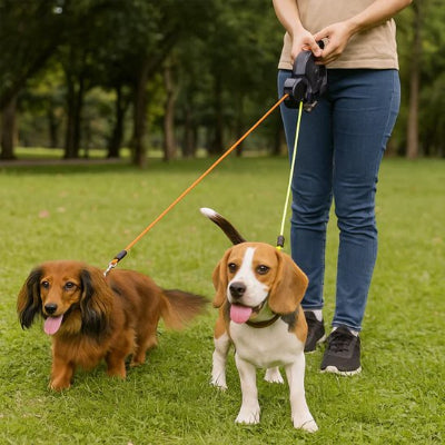 AutoLead™  | double enrouleur pour Chien © bella fit 4  🐾🐾